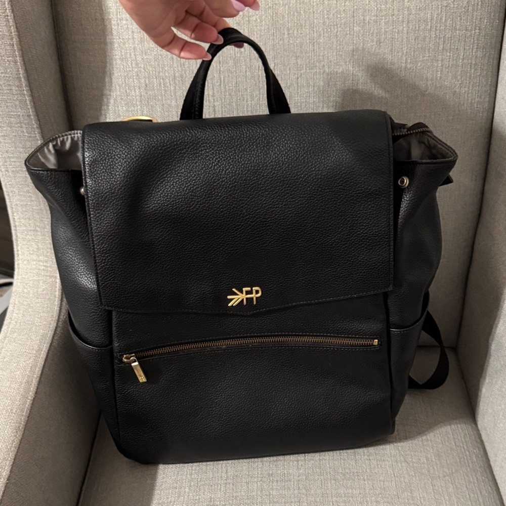 Freshly Picked Black Leather Backpack